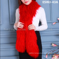 Long Pile Natural Mongolian Fur Scarf Eswj-35A